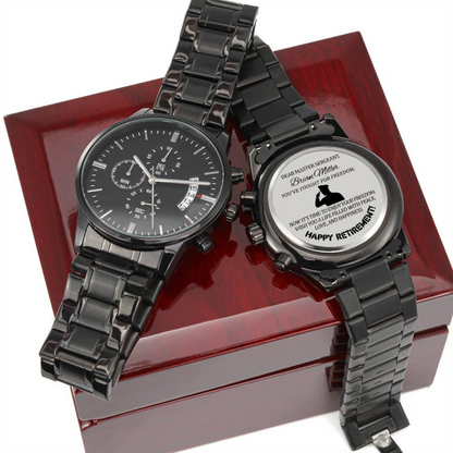 Retirement Gift For Men, Military Watch With Personalized Name