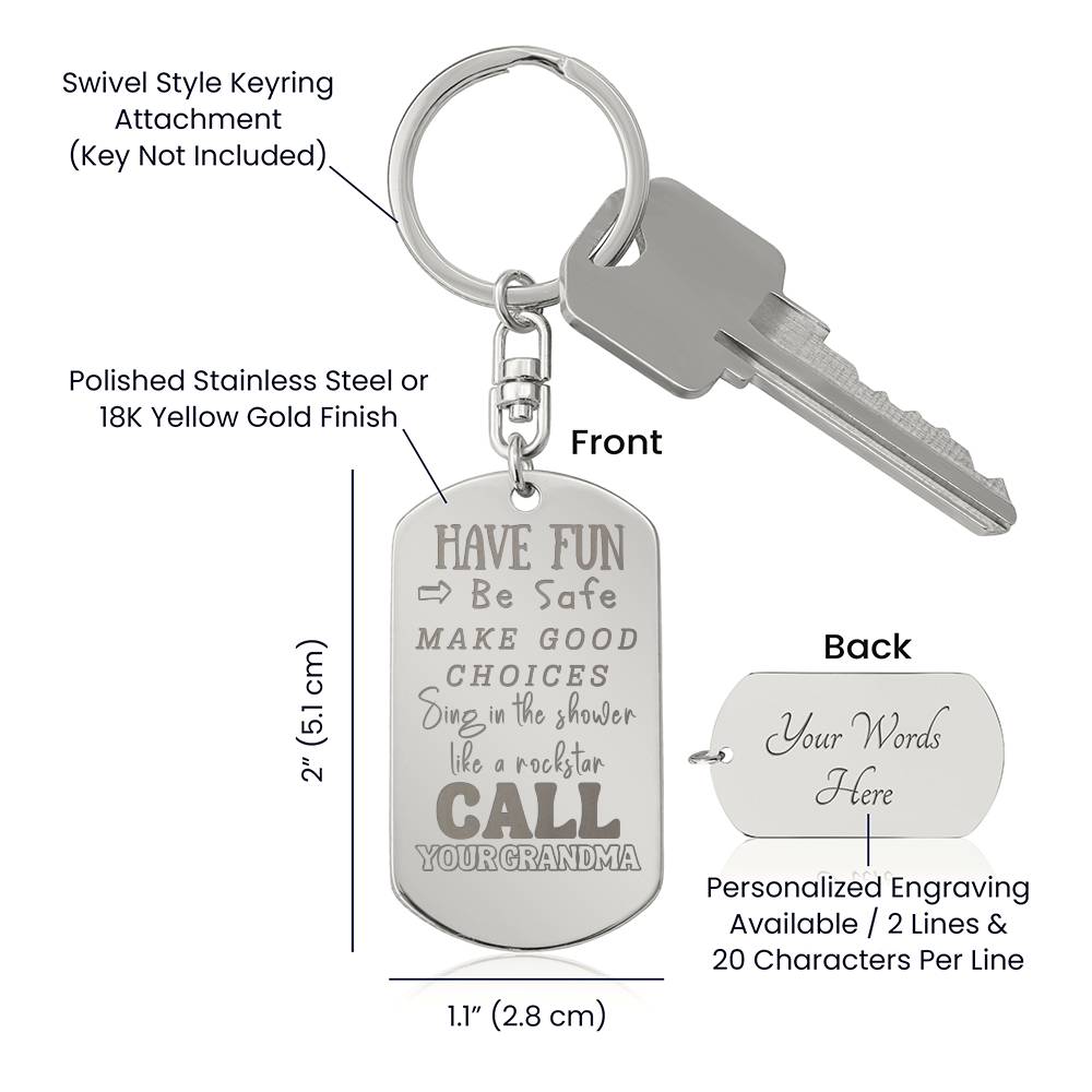 Grandson keyring on sale