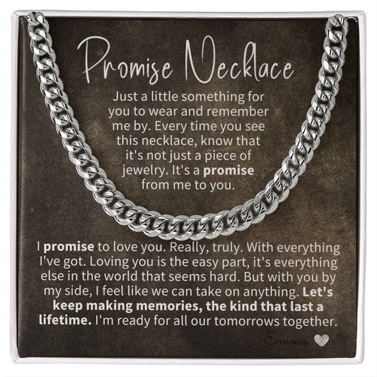 Promise Necklace - Cuban Link Chain