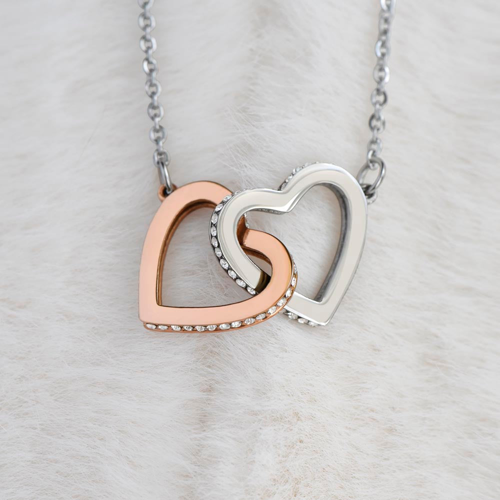 To My Granddaughter - Interlocking Hearts Necklace