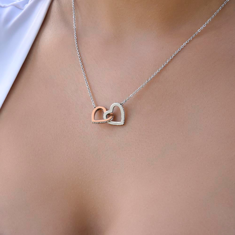 To My Granddaughter - Interlocking Hearts Necklace