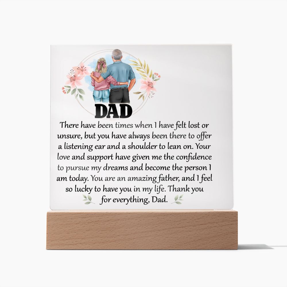 To My Dad - Square Acrylic Plaque