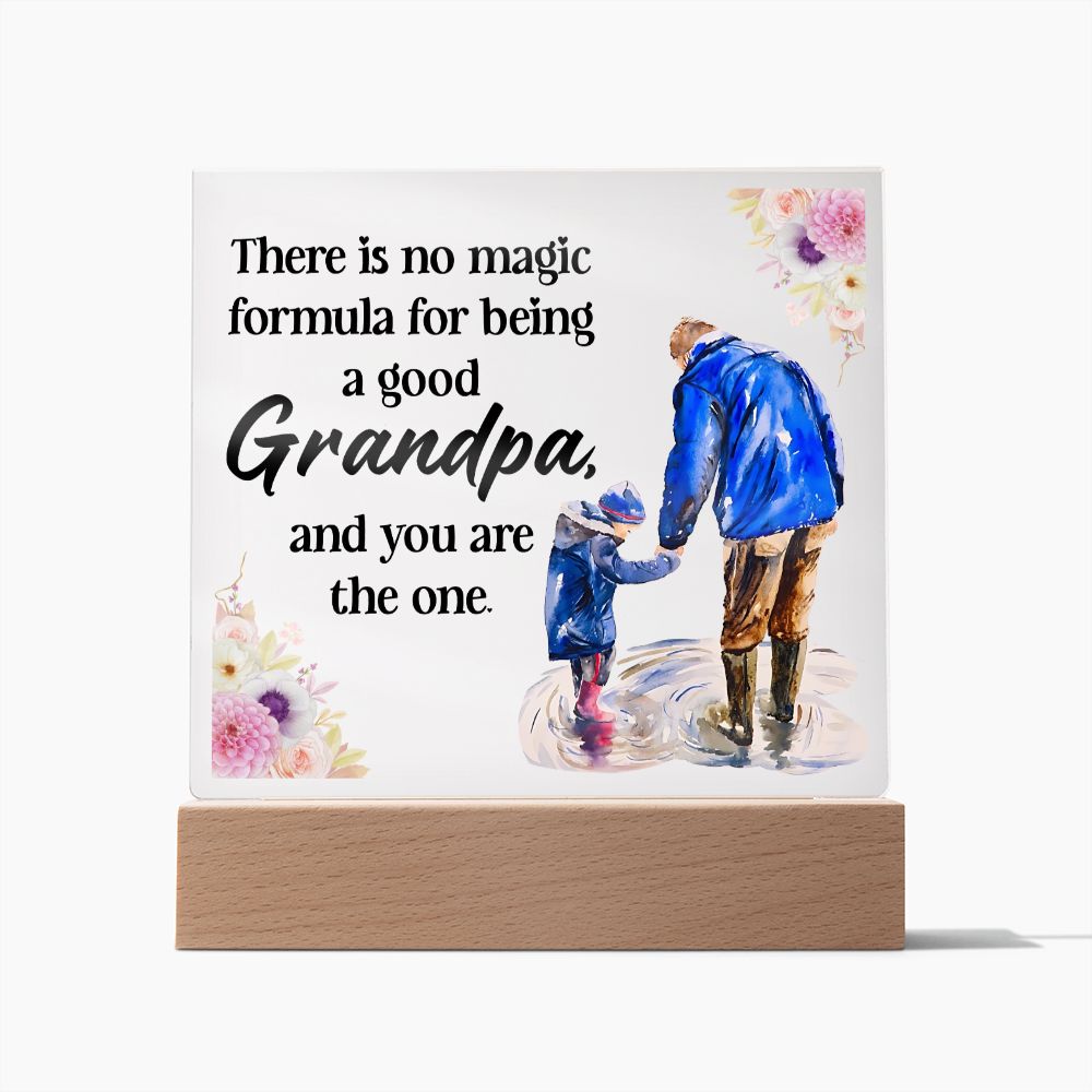 To My Grandpa - Square Acrylic Plaque Square Acrylic Plaque