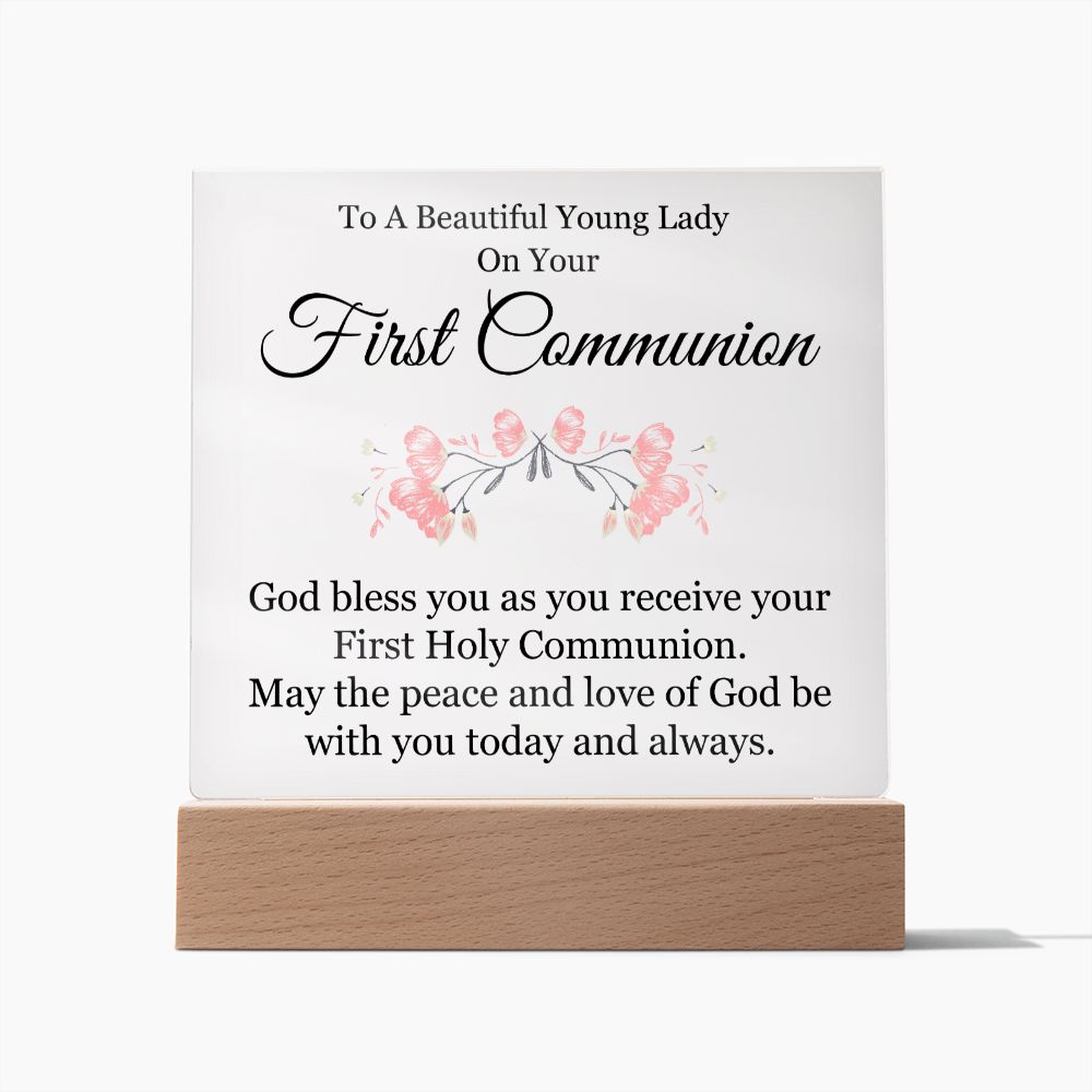 First Communion - Square Acrylic Plaque