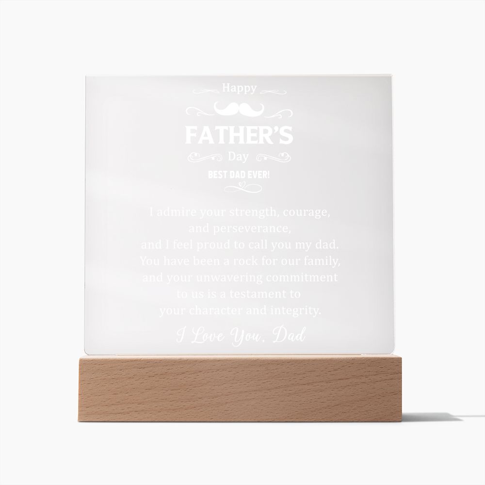 To My Dad - Square Acrylic Plaque