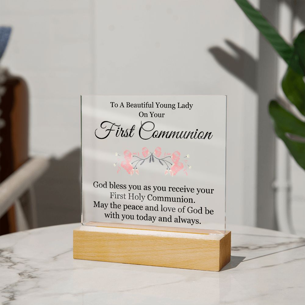 First Communion - Square Acrylic Plaque