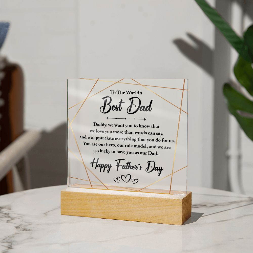 To My Dad - Square Acrylic Plaque