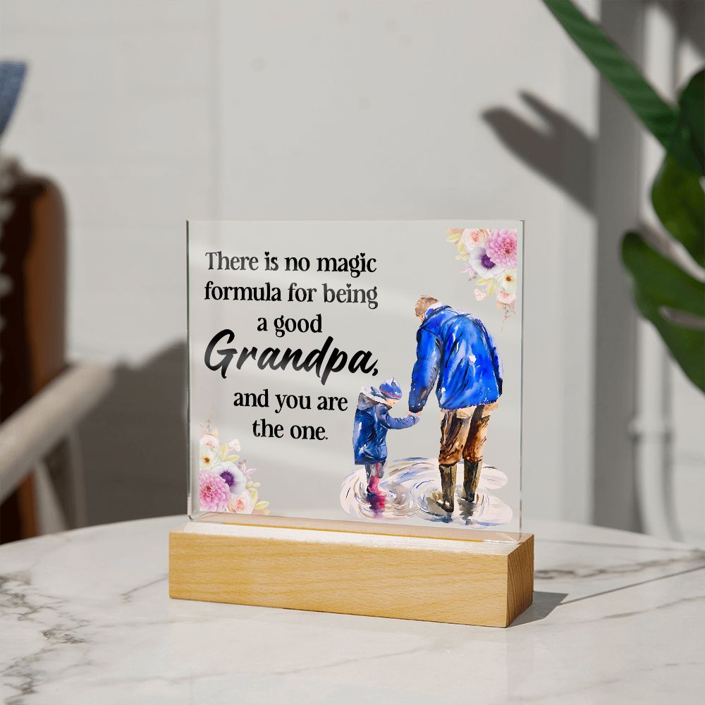 To My Grandpa - Square Acrylic Plaque Square Acrylic Plaque