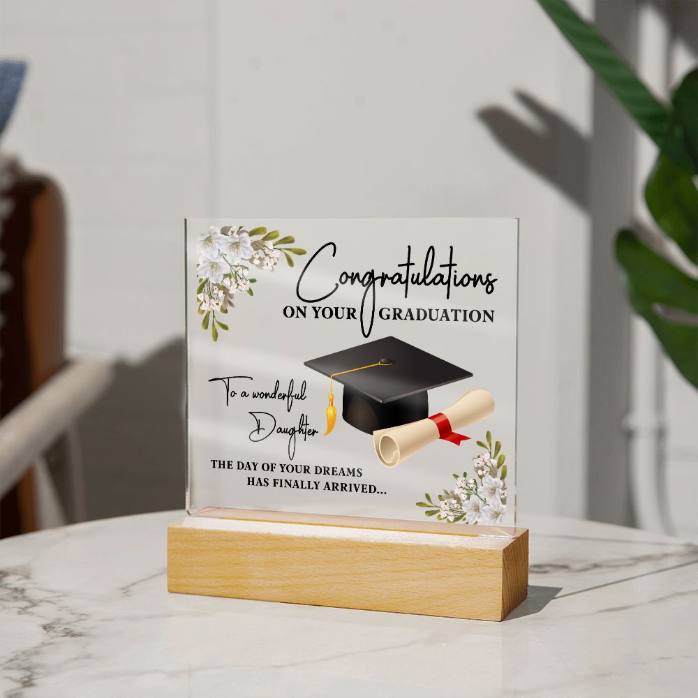 Congratulation On Your Graduation - Square Acrylic Plaque