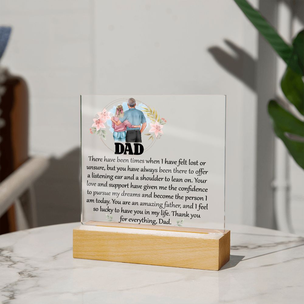 To My Dad - Square Acrylic Plaque