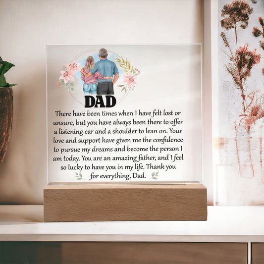 To My Dad - Square Acrylic Plaque