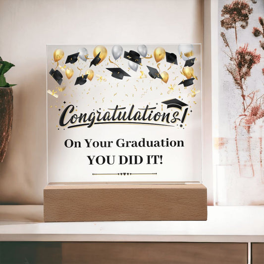 Congratulation On Your Graduation - Square Acrylic Plaque