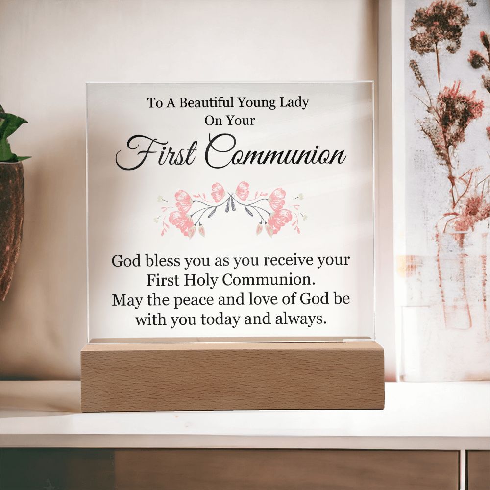 First Communion - Square Acrylic Plaque