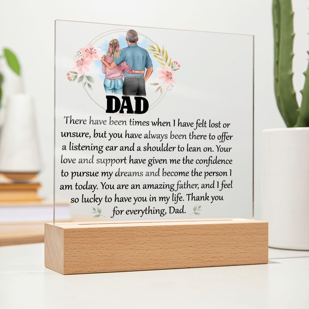 To My Dad - Square Acrylic Plaque