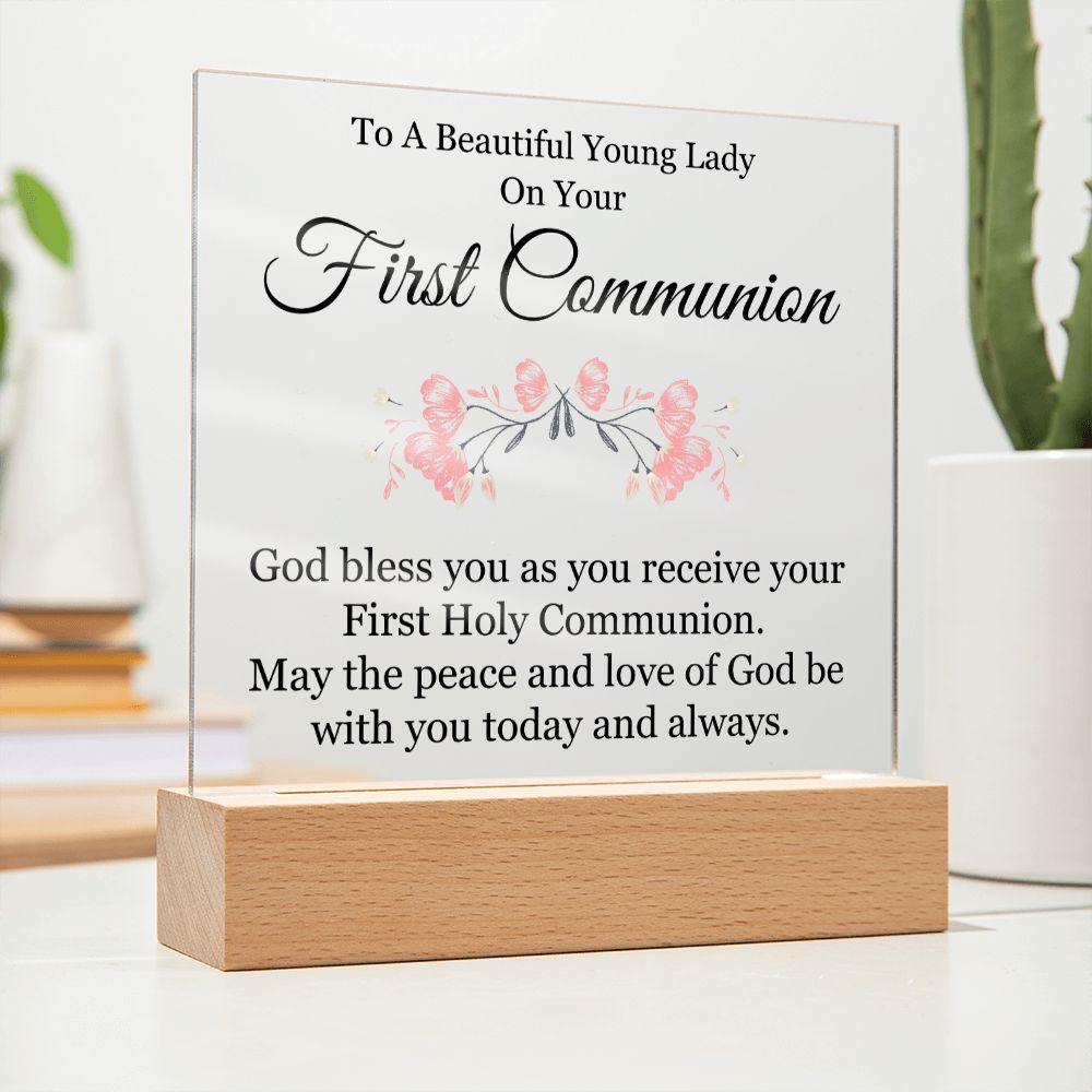 First Communion - Square Acrylic Plaque