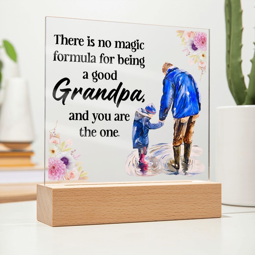 To My Grandpa - Square Acrylic Plaque Square Acrylic Plaque