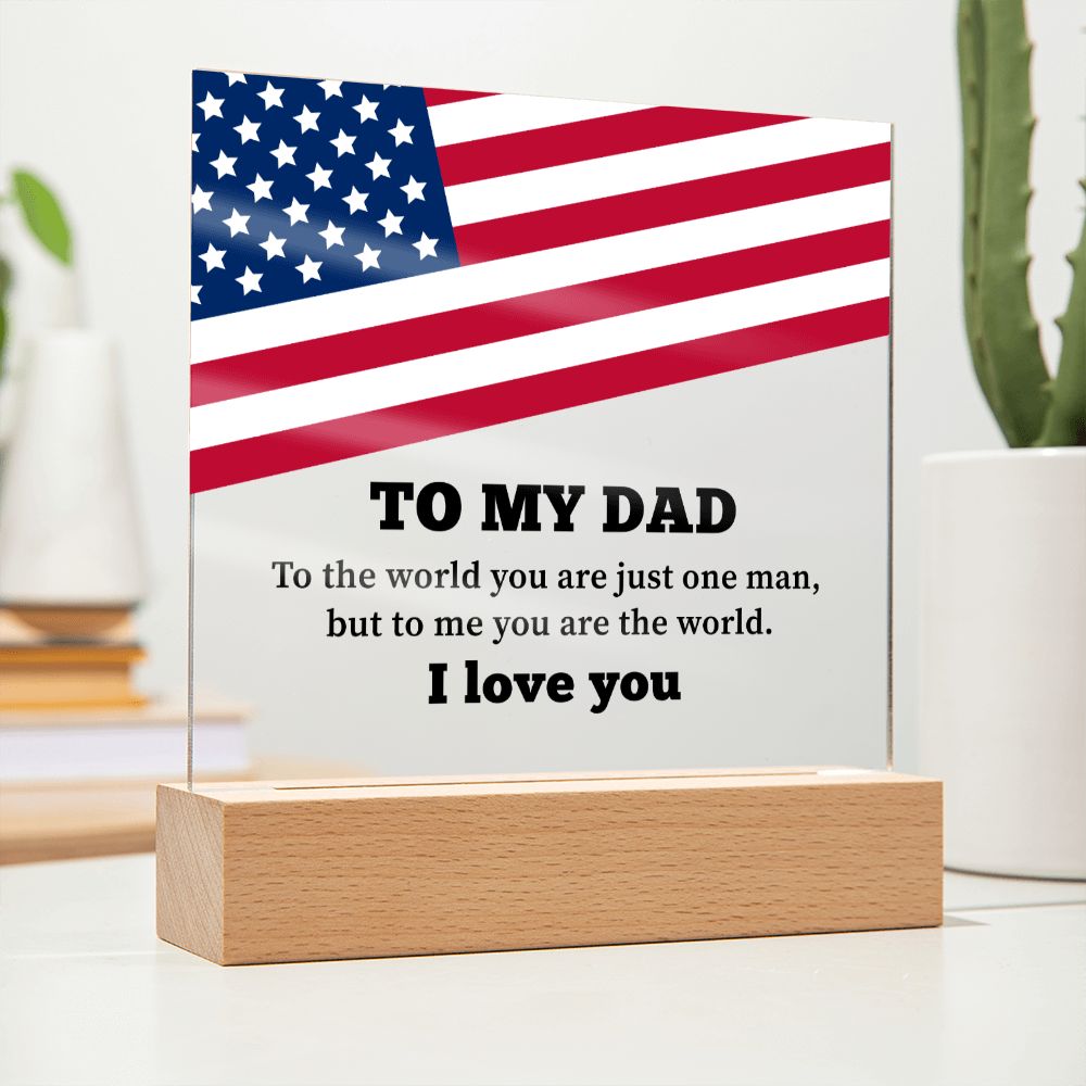 To My Dad - Square Acrylic Plaque