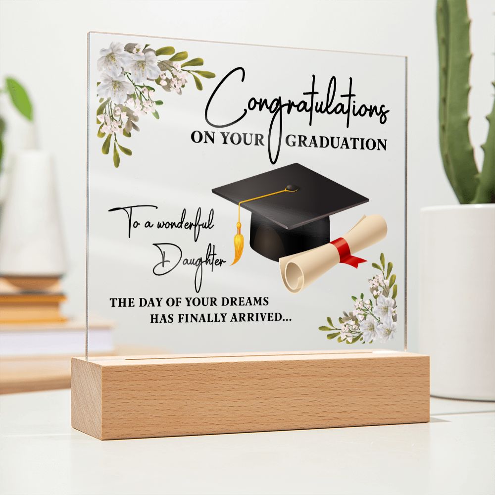 Congratulation On Your Graduation - Square Acrylic Plaque