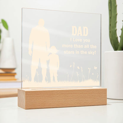 To My Dad - Square Acrylic Plaque