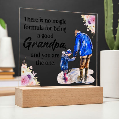 To My Grandpa - Square Acrylic Plaque Square Acrylic Plaque