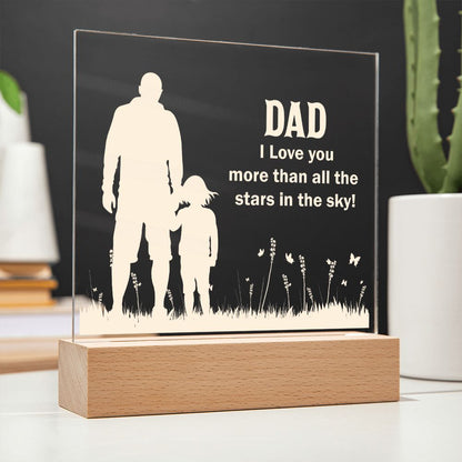 To My Dad - Square Acrylic Plaque