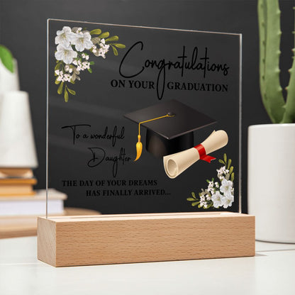 Congratulation On Your Graduation - Square Acrylic Plaque