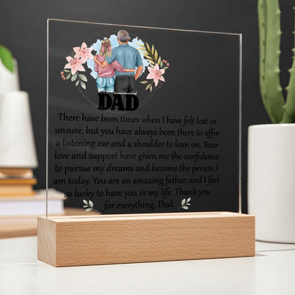 To My Dad - Square Acrylic Plaque