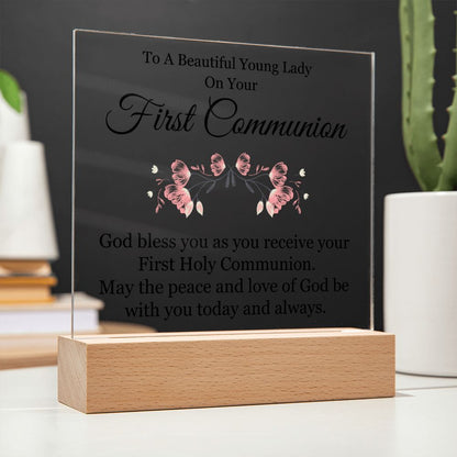 First Communion - Square Acrylic Plaque