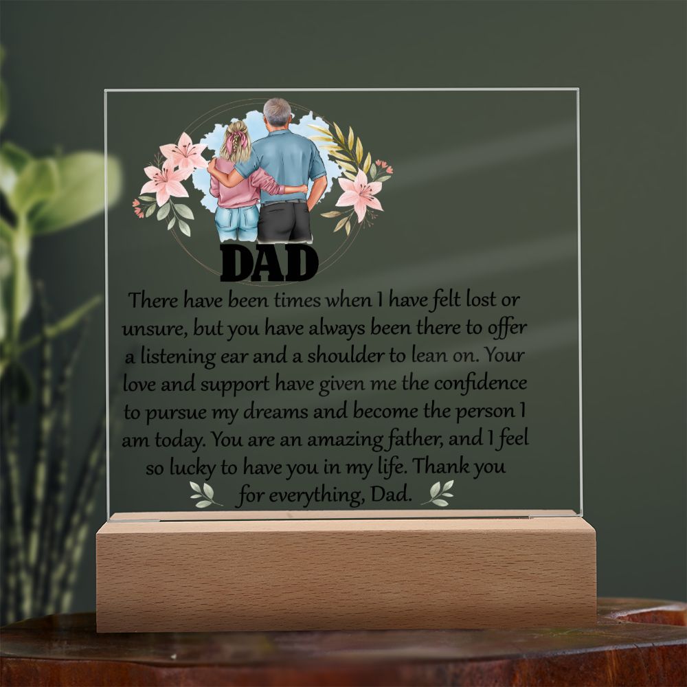 To My Dad - Square Acrylic Plaque