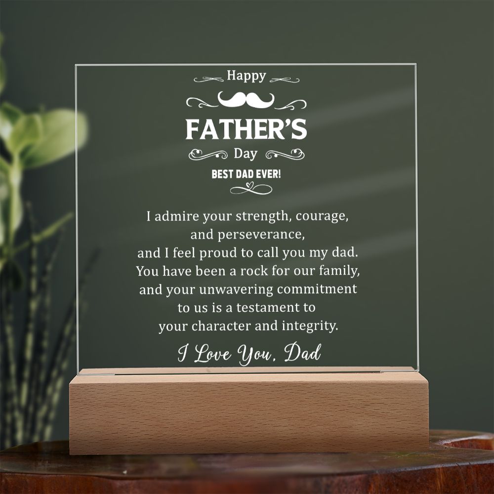 To My Dad - Square Acrylic Plaque