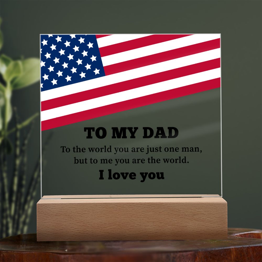 To My Dad - Square Acrylic Plaque