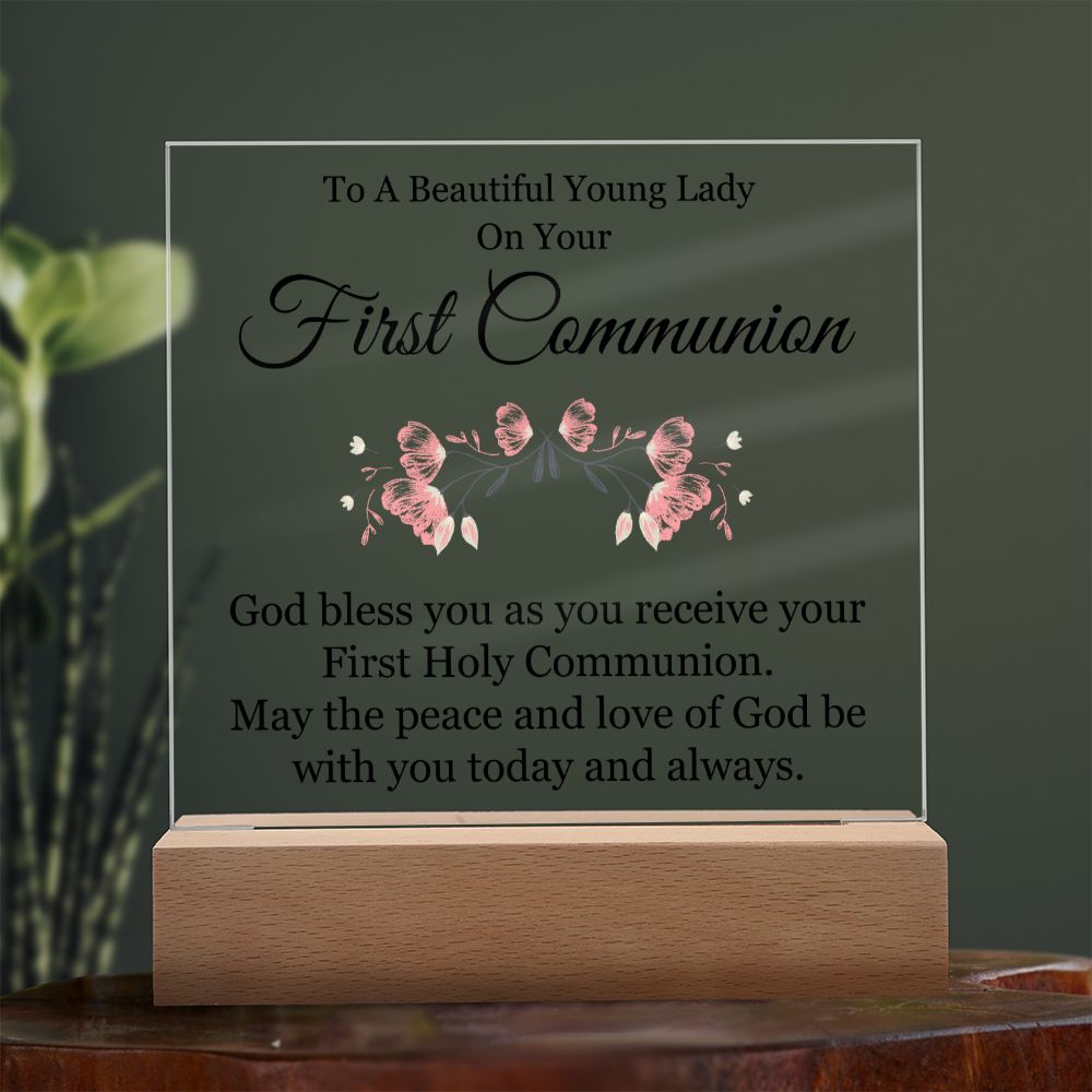 First Communion - Square Acrylic Plaque