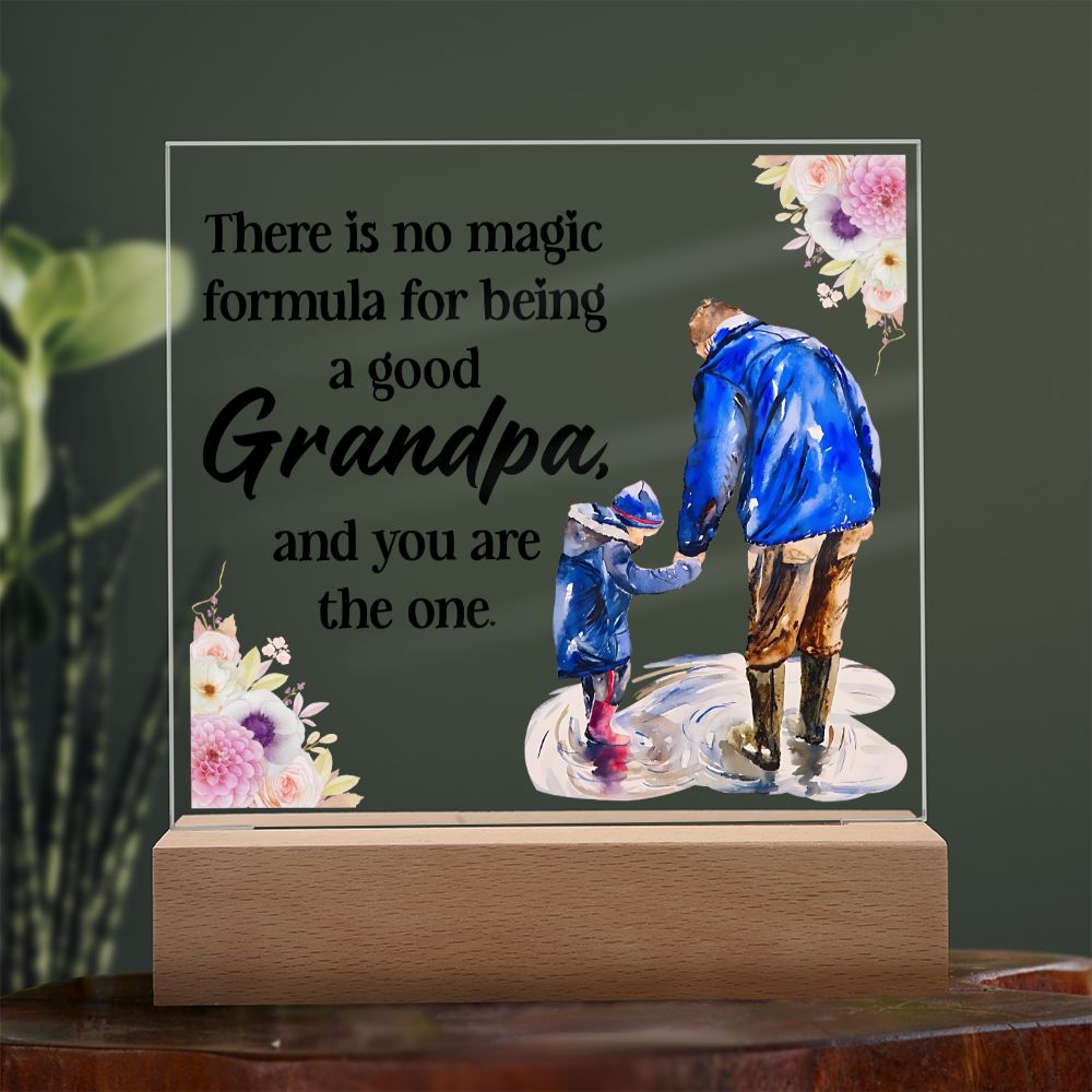 To My Grandpa - Square Acrylic Plaque Square Acrylic Plaque