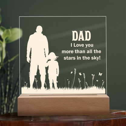 To My Dad - Square Acrylic Plaque