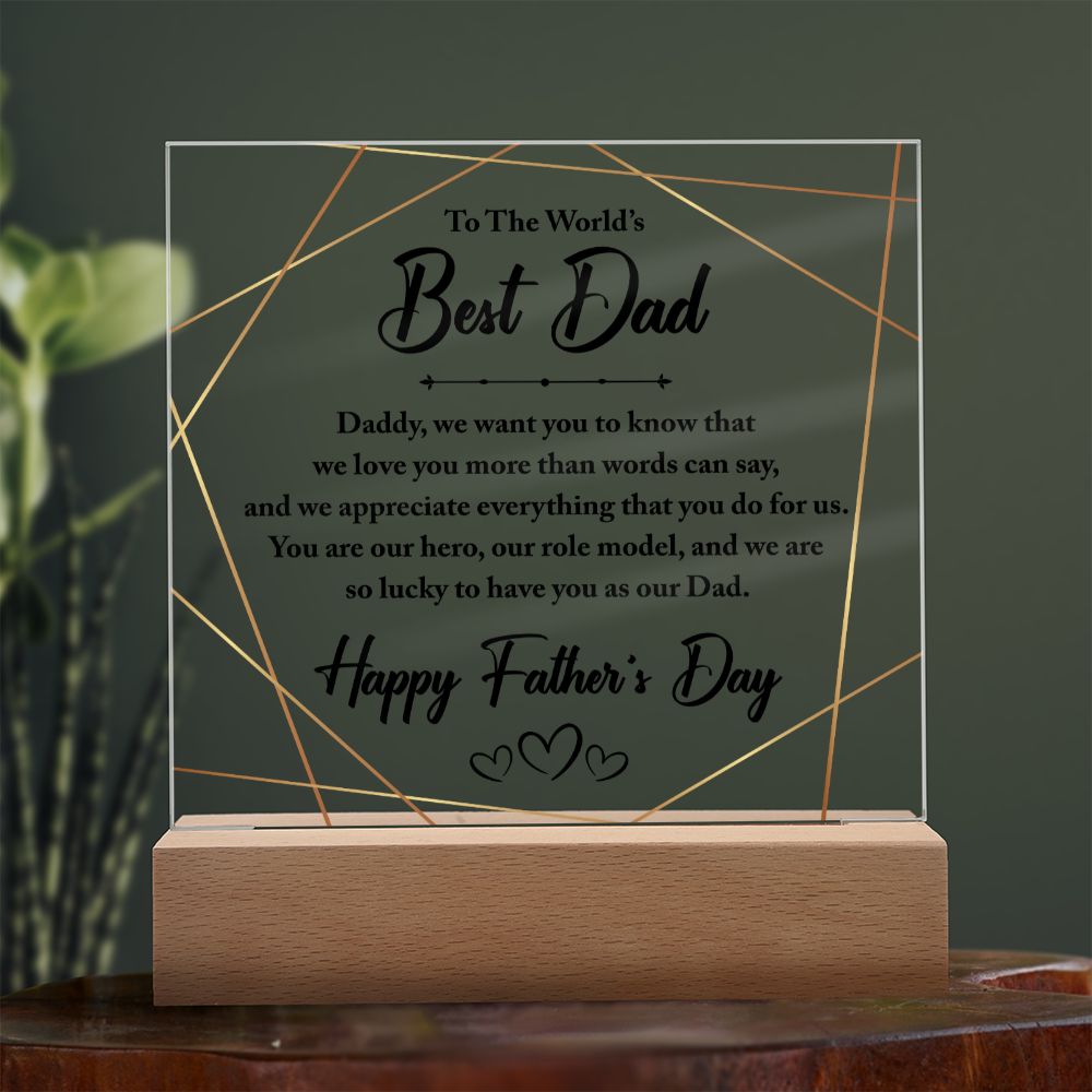 To My Dad - Square Acrylic Plaque