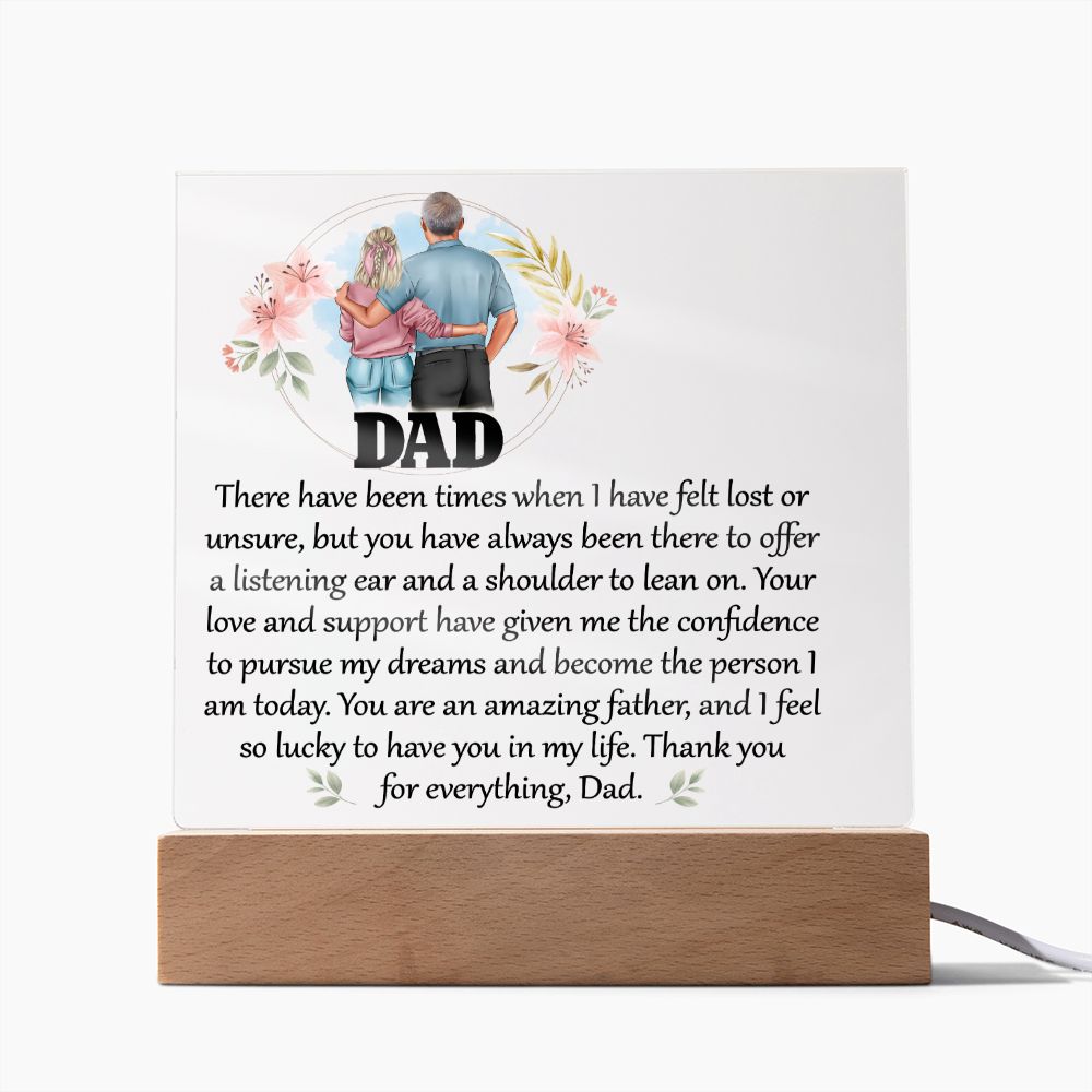 To My Dad - Square Acrylic Plaque