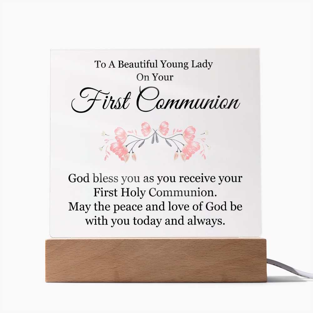 First Communion - Square Acrylic Plaque