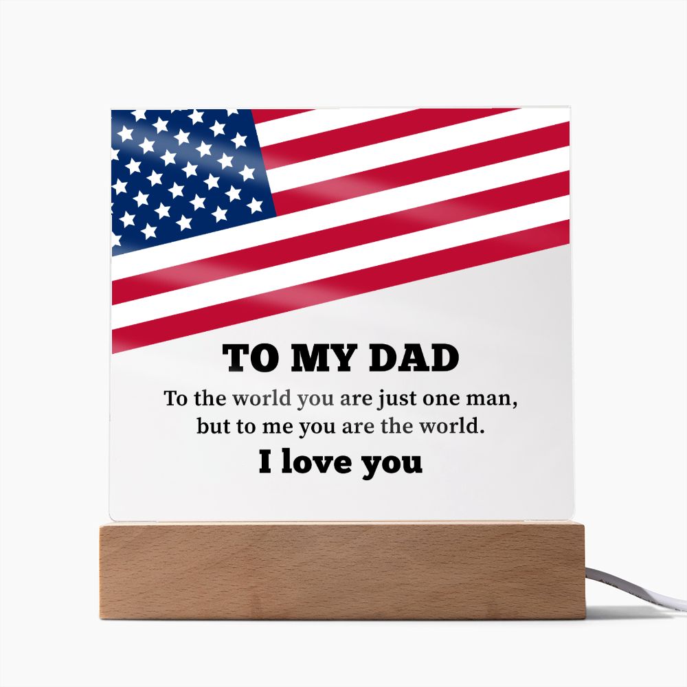 To My Dad - Square Acrylic Plaque