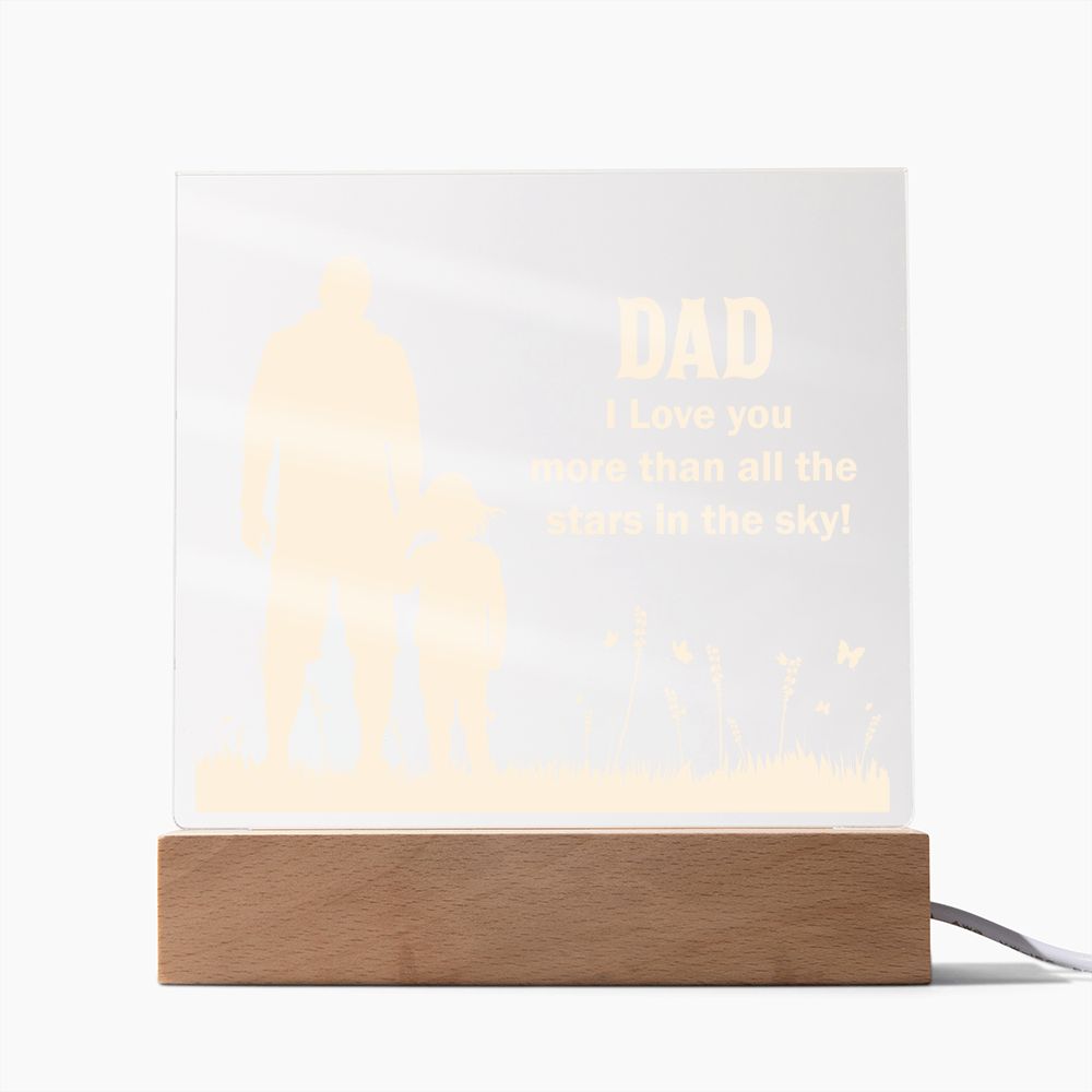 To My Dad - Square Acrylic Plaque