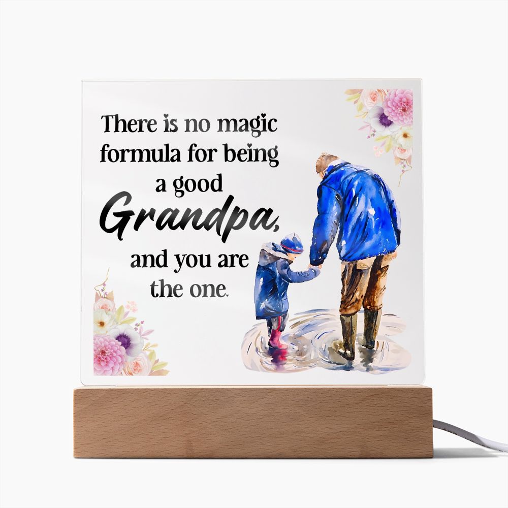 To My Grandpa - Square Acrylic Plaque Square Acrylic Plaque