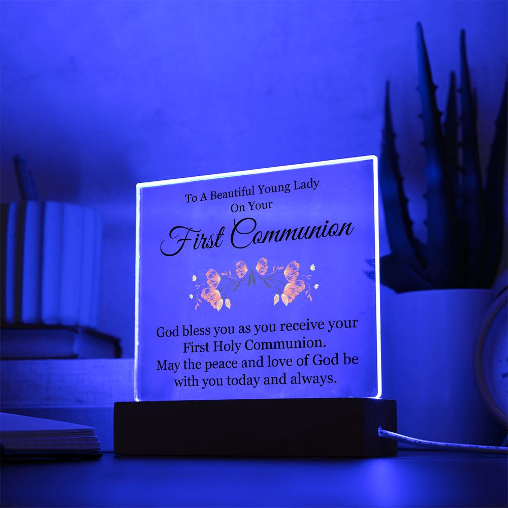 First Communion - Square Acrylic Plaque