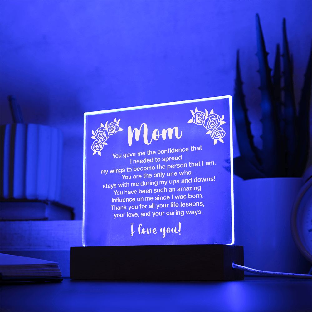 To My Mom- Square Acrylic Plaque