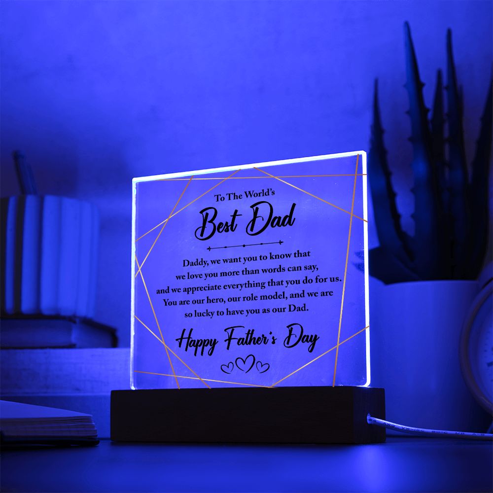 To My Dad - Square Acrylic Plaque