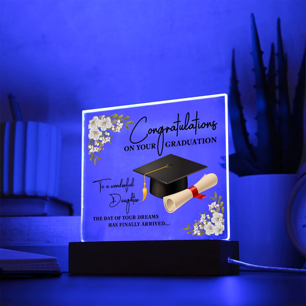 Congratulation On Your Graduation - Square Acrylic Plaque