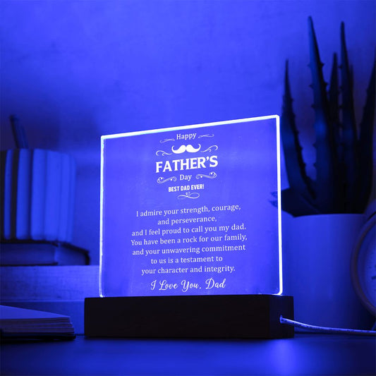 To My Dad - Square Acrylic Plaque