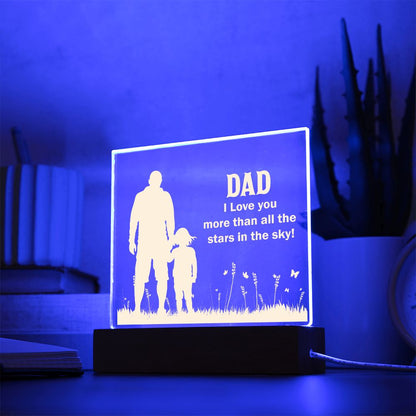 To My Dad - Square Acrylic Plaque