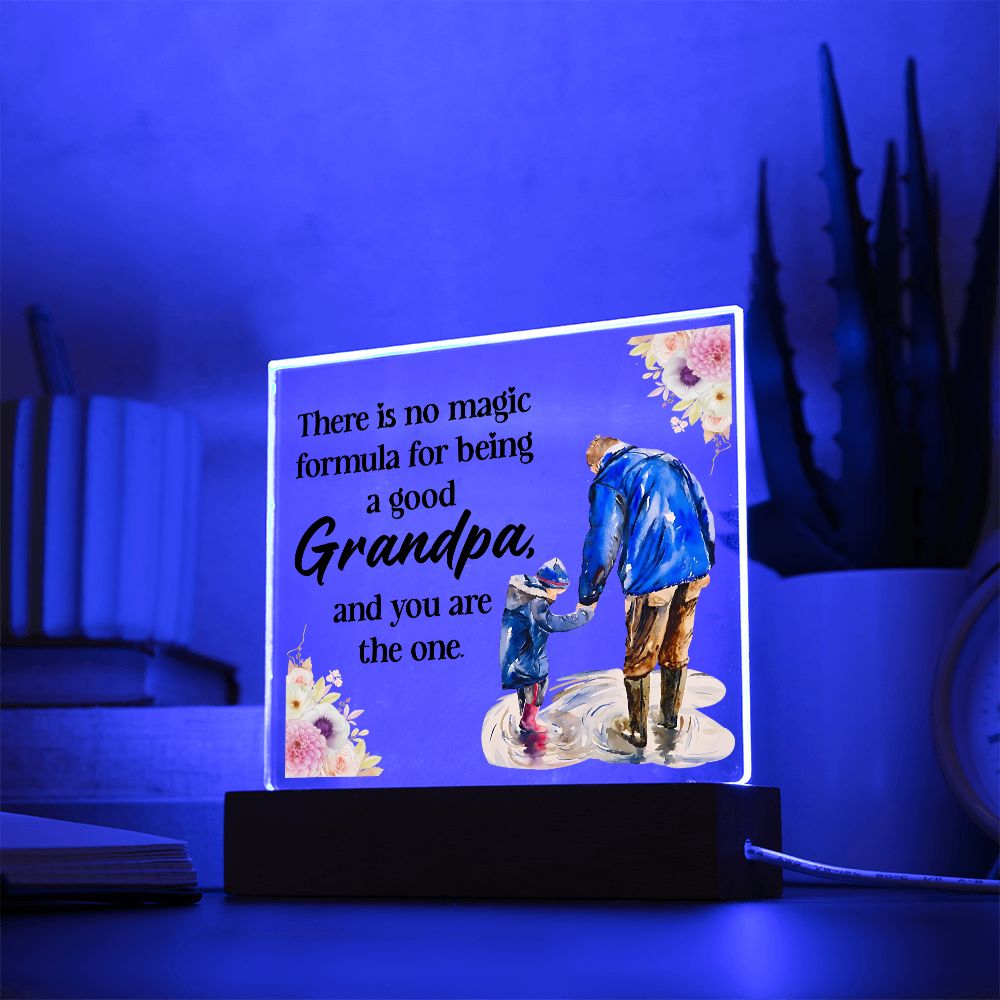 To My Grandpa - Square Acrylic Plaque Square Acrylic Plaque