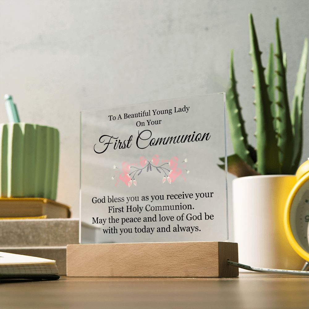 First Communion - Square Acrylic Plaque