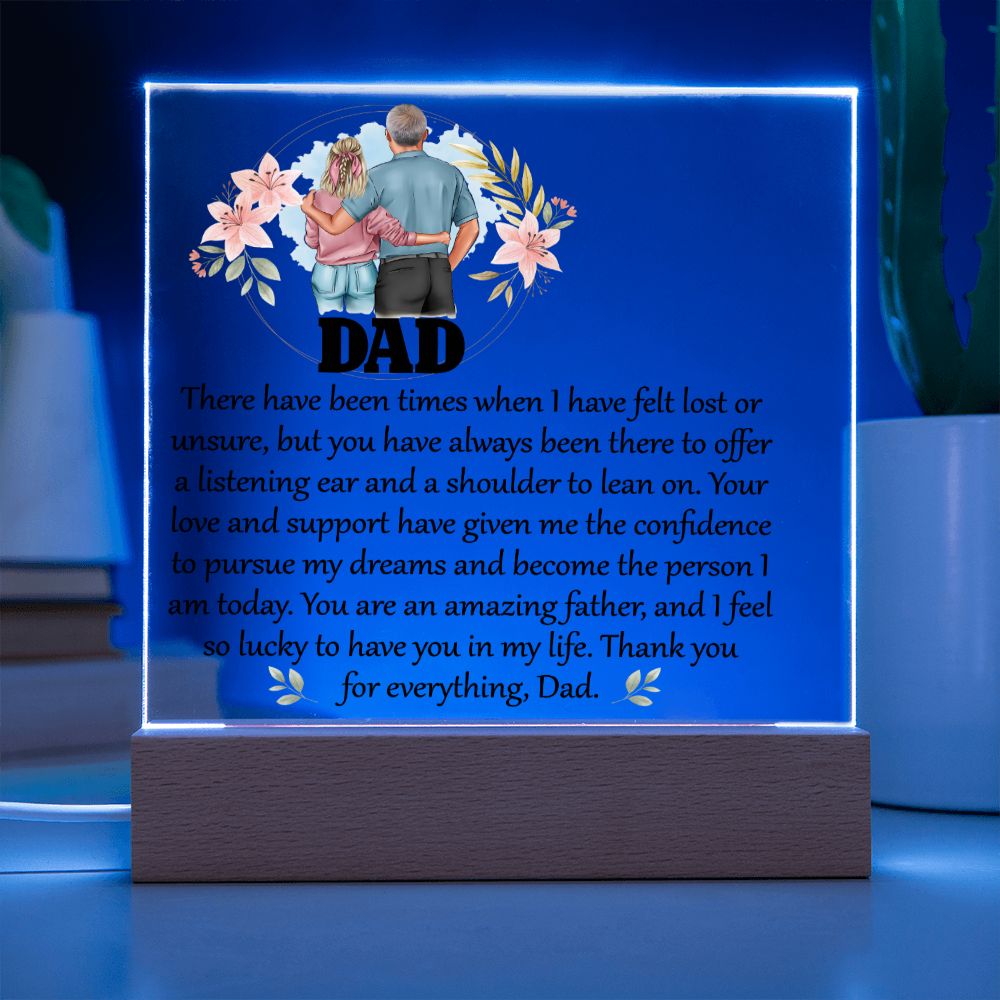 To My Dad - Square Acrylic Plaque