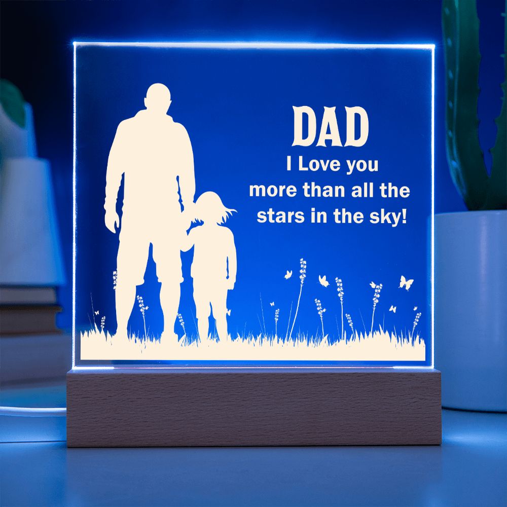 To My Dad - Square Acrylic Plaque